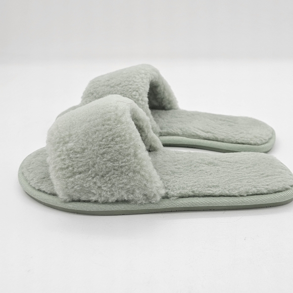 Splendid Womens Carmen Slide Sandals Slippers Open Toe Faux Far Mint Size 6M NWB - Picture 9 of 10